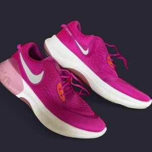 Nike Women's Hot Pink and White Athletic Running Sneakers
